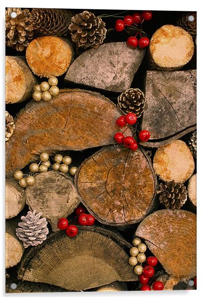 Background for Christmas Menus, cards et Acrylic by David (Dai) Meacham