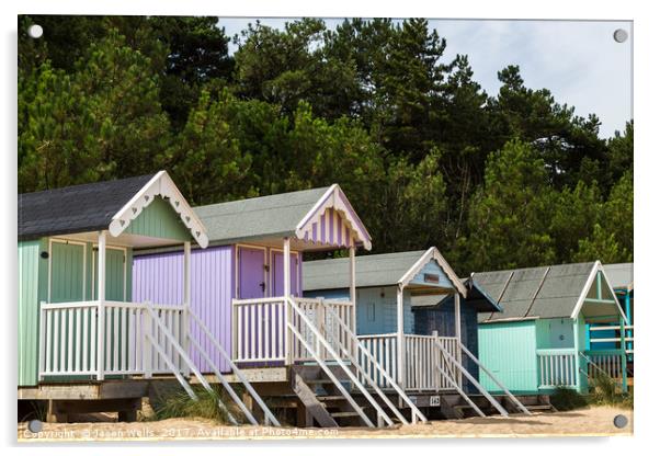 Colourful beach huts Acrylic by Jason Wells