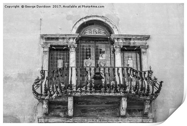 Balcony Print by George Davidson
