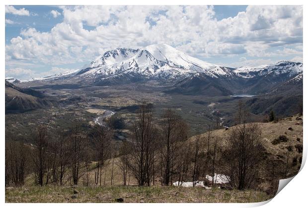 Mount St. Helens Print by Janet Mann
