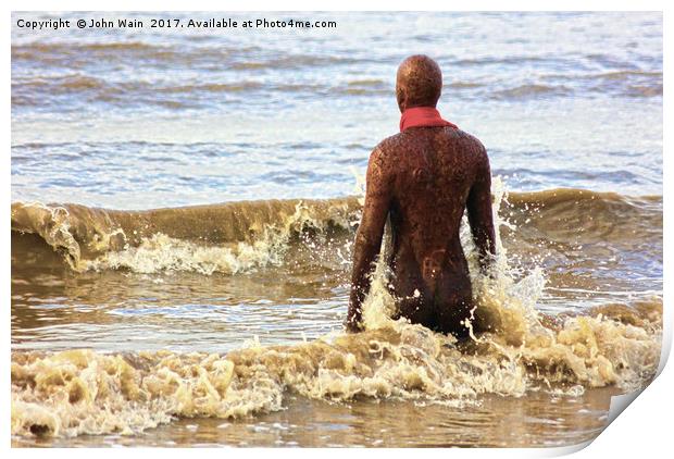 Gormley Iron Man Print by John Wain