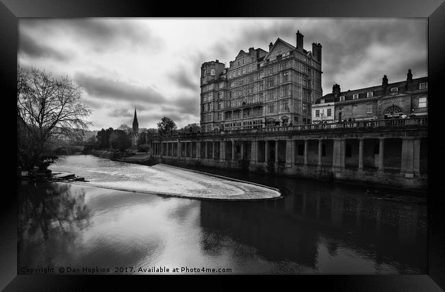 Pulteney Weir, Bath Framed Print by Dan Hopkins