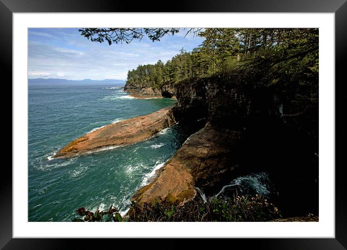 Secret Sea Caves at Cape Flattery Framed Mounted Print by Janet Mann