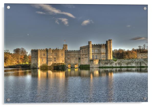 Late Afternoon at Leeds Castle Acrylic by Chris Thaxter