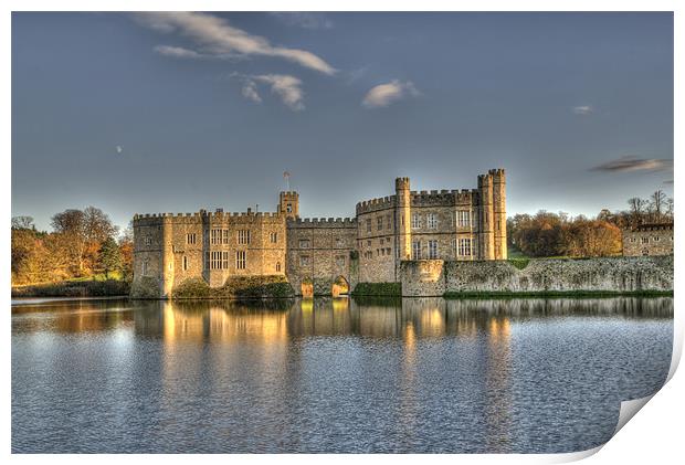 Late Afternoon at Leeds Castle Print by Chris Thaxter