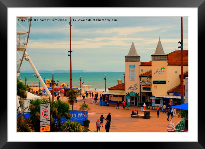Bouremouth beach Icons  Framed Mounted Print by Heaven's Gift xxx68
