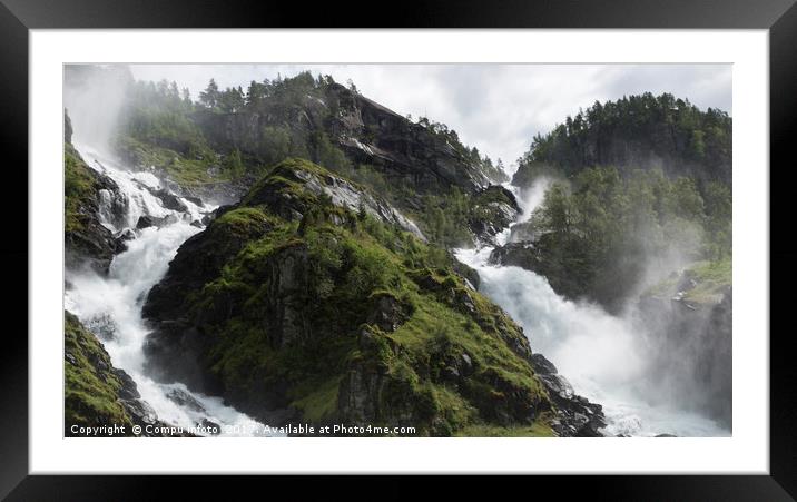 Latefossen waterfall norway Framed Mounted Print by Chris Willemsen