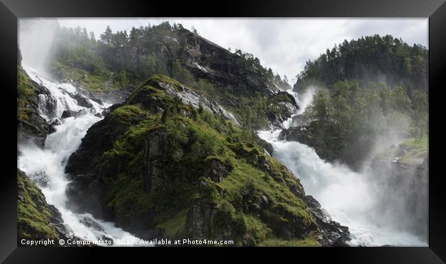 Latefossen waterfall norway Framed Print by Chris Willemsen