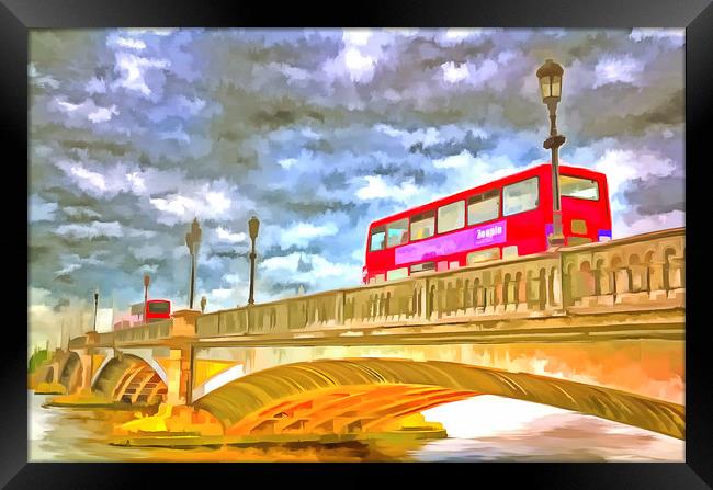Battersea Bridge Pop Art Framed Print by David Pyatt