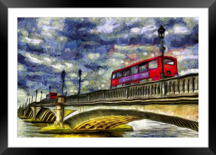 Battersea Bridge London Van Gogh Framed Mounted Print by David Pyatt