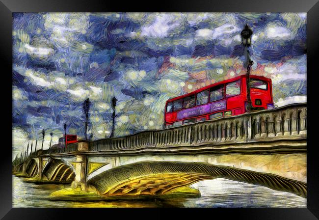 Battersea Bridge London Van Gogh Framed Print by David Pyatt