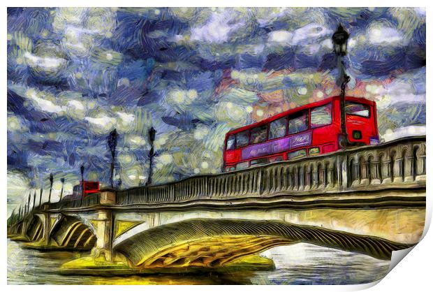 Battersea Bridge London Van Gogh Print by David Pyatt