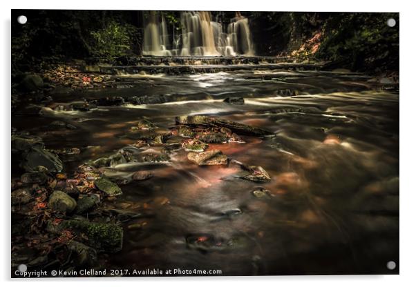 Scarloom Waterfall Acrylic by Kevin Clelland