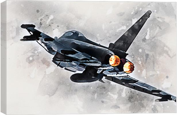 RAF Eurofighter Typhoon - Painting Canvas Print by J Biggadike