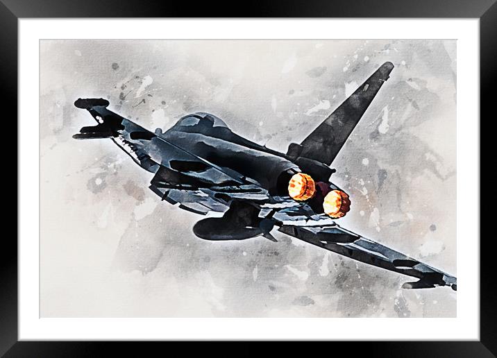 RAF Eurofighter Typhoon - Painting Framed Mounted Print by J Biggadike