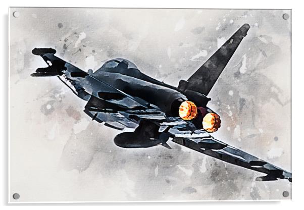 RAF Eurofighter Typhoon - Painting Acrylic by J Biggadike