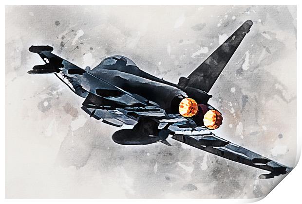 RAF Eurofighter Typhoon - Painting Print by J Biggadike