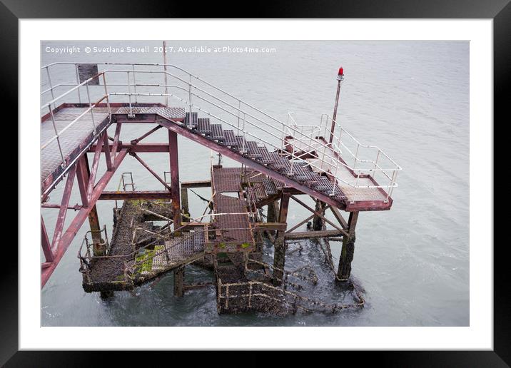 Metal Structure of a Pier Framed Mounted Print by Svetlana Sewell