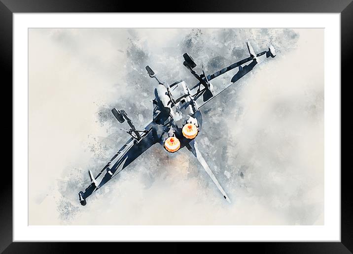 RAF Typhoon - Painting 2 Framed Mounted Print by J Biggadike