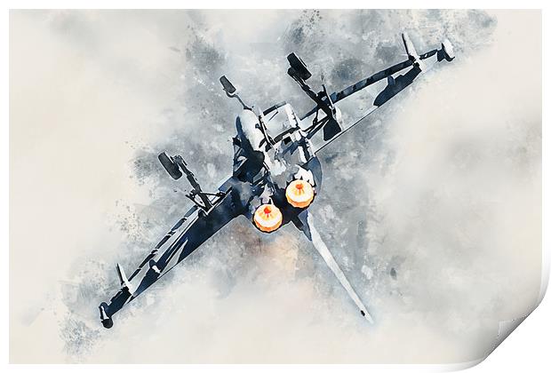 RAF Typhoon - Painting 2 Print by J Biggadike