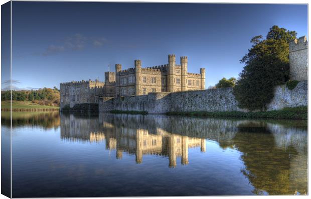 Leeds Castle Reflections 2 Canvas Print by Chris Thaxter