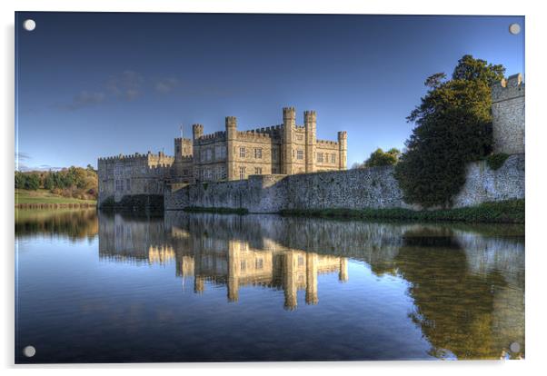 Leeds Castle Reflections 2 Acrylic by Chris Thaxter