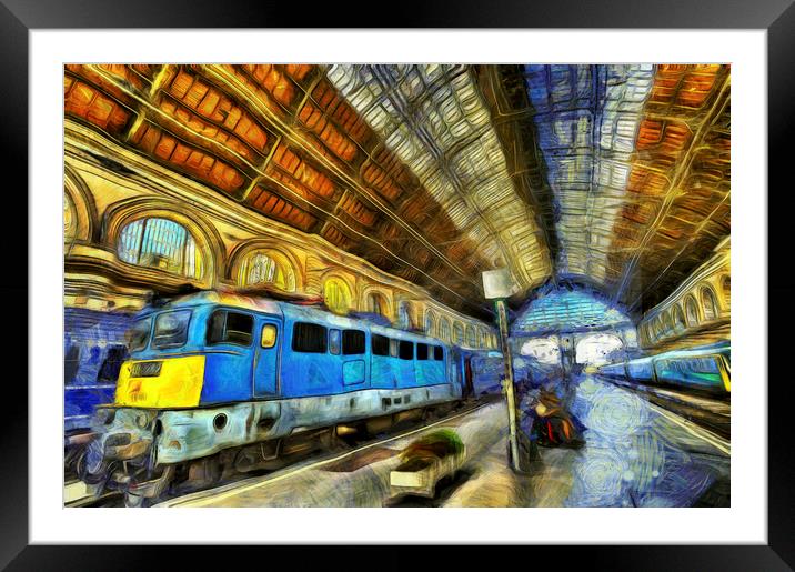 Railway Station Van Gogh Framed Mounted Print by David Pyatt