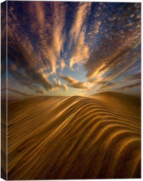 Sunrise Over Camber Sands  Canvas Print by Adrian Campfield