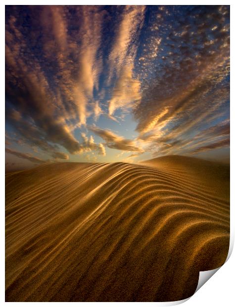 Sunrise Over Camber Sands  Print by Adrian Campfield