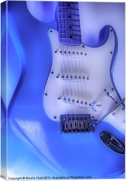 Electric Fender Stratocaster Guitar Canvas Print by Nicola Clark