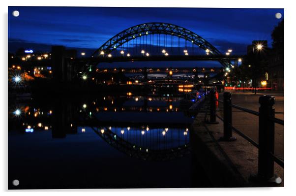 Night Tyne View  Acrylic by eric carpenter