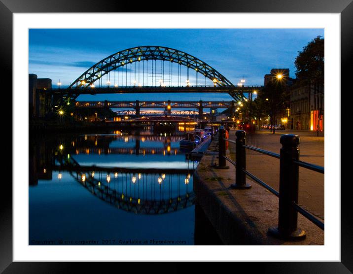 peaceful tyne  Framed Mounted Print by eric carpenter