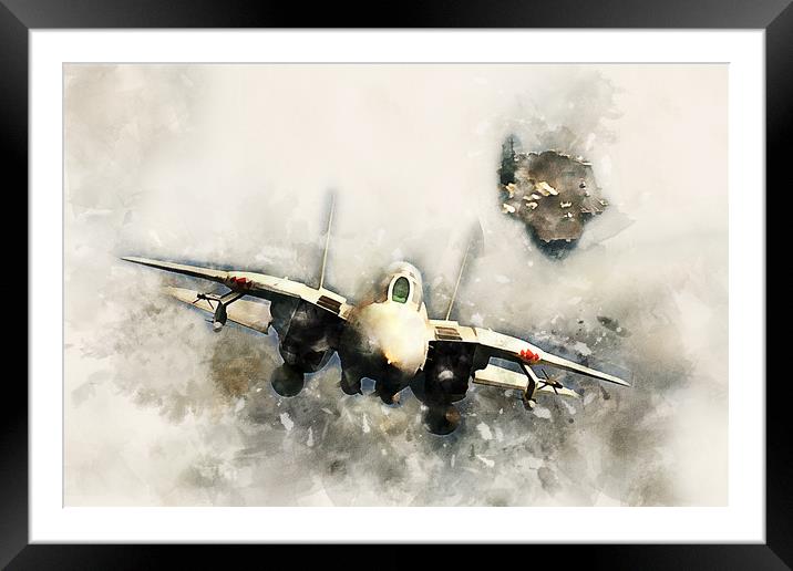VF-102 F-14 Tomcat - Painting Framed Mounted Print by J Biggadike