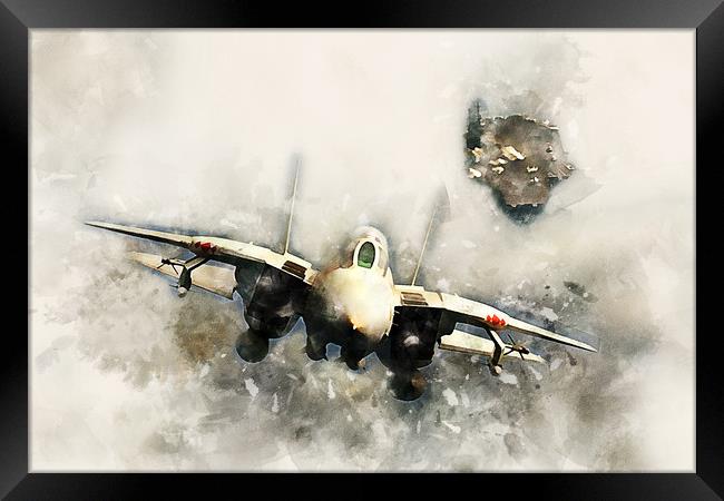 VF-102 F-14 Tomcat - Painting Framed Print by J Biggadike