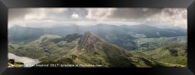 View from the top of Mount Snowdon Framed Print by Dan Hopkins