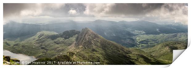 View from the top of Mount Snowdon Print by Dan Hopkins