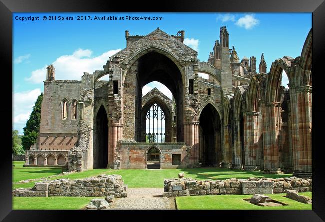 Melrose Abbey, Scottish Borders Framed Print by Bill Spiers