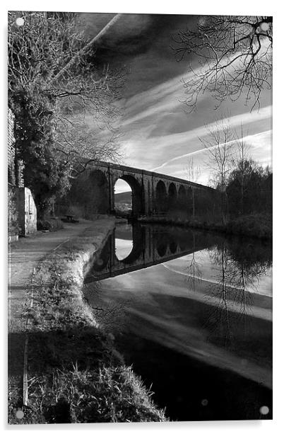 Uppermill Viaduct Acrylic by Jeni Harney