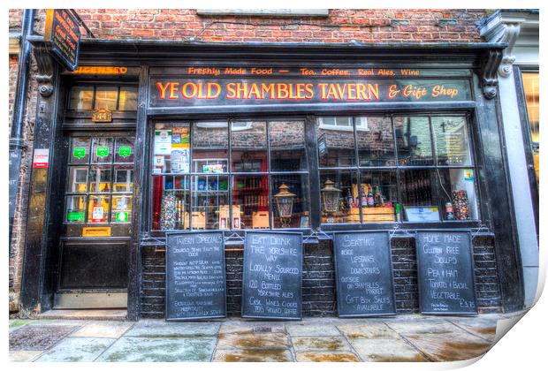 Ye Old Shambles Tavern York Print by David Pyatt