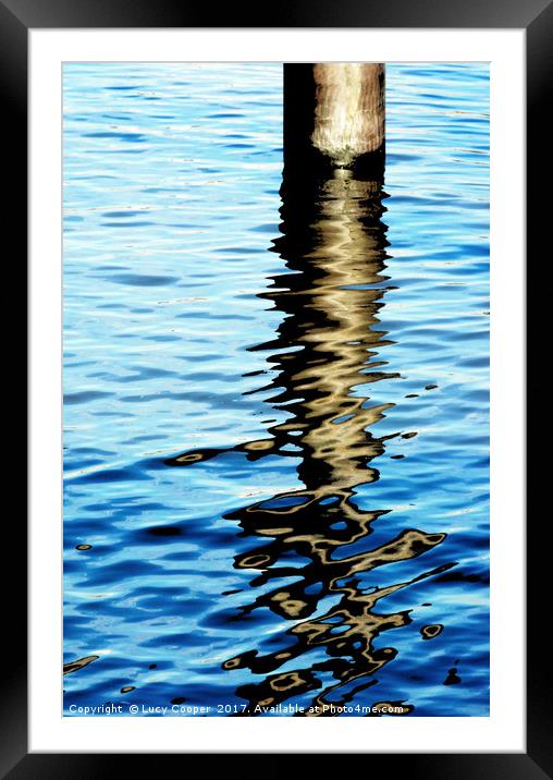 River Thames reflection Framed Mounted Print by Lucy Cooper
