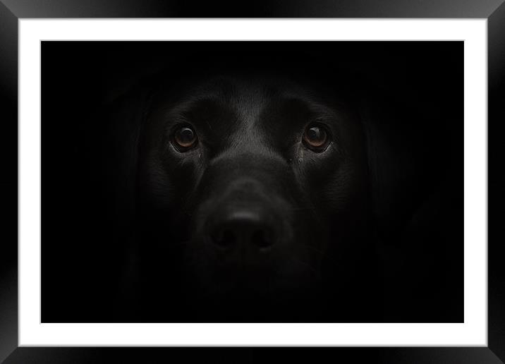 Darkness Framed Mounted Print by Simon Wrigglesworth