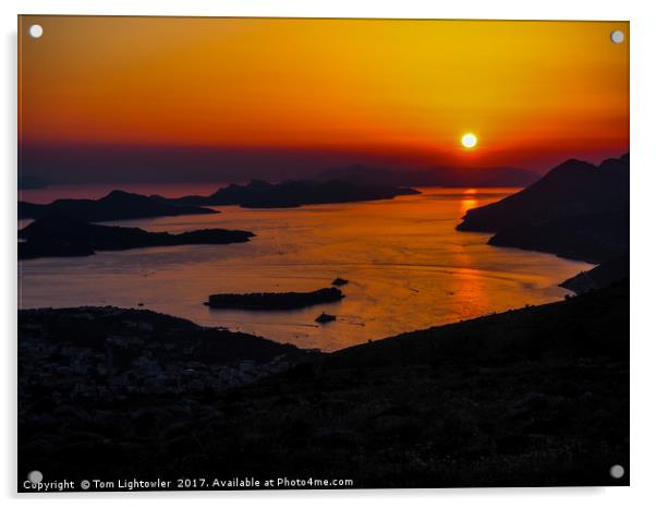 Dubrovnik Sunset Acrylic by Tom Lightowler
