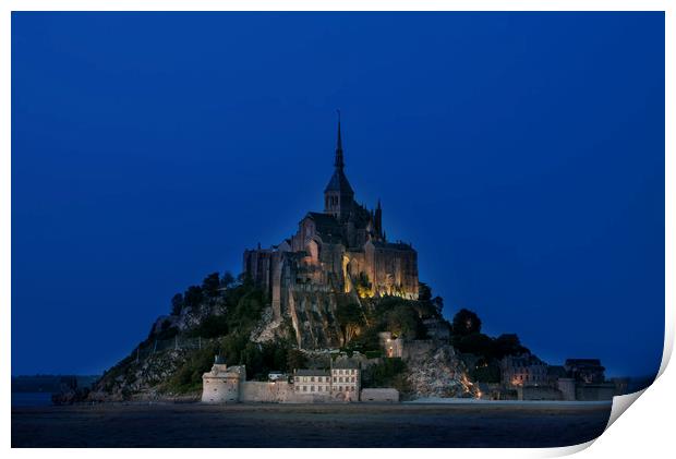 Mont Saint-Michel at Night Print by Arterra 