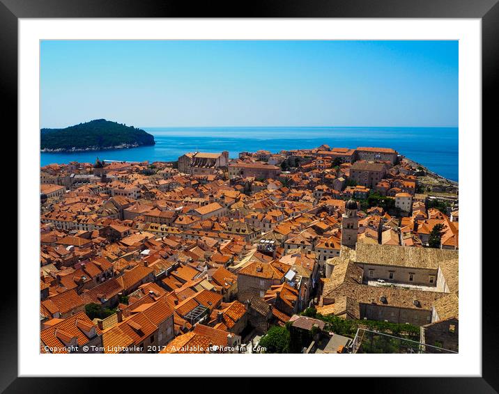 Dubrovnik and Lokrum Island Framed Mounted Print by Tom Lightowler