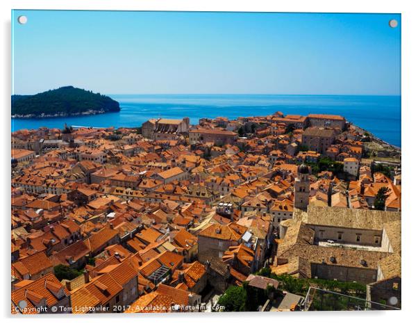 Dubrovnik and Lokrum Island Acrylic by Tom Lightowler