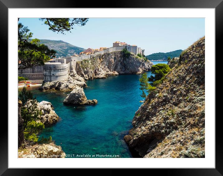 Dubrovnik Old Town From The Fort Framed Mounted Print by Tom Lightowler