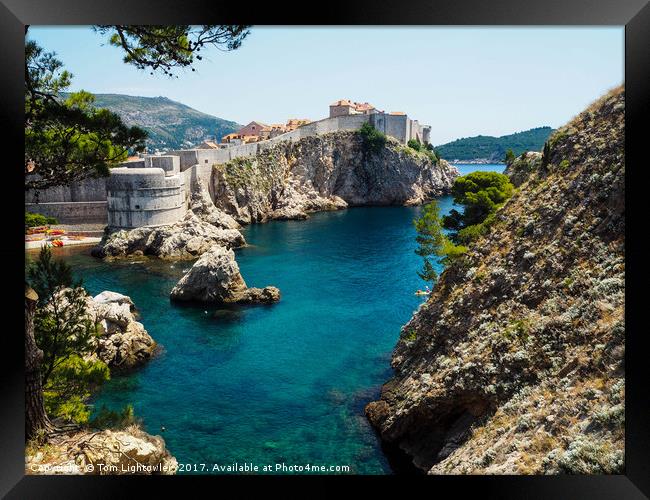 Dubrovnik Old Town From The Fort Framed Print by Tom Lightowler