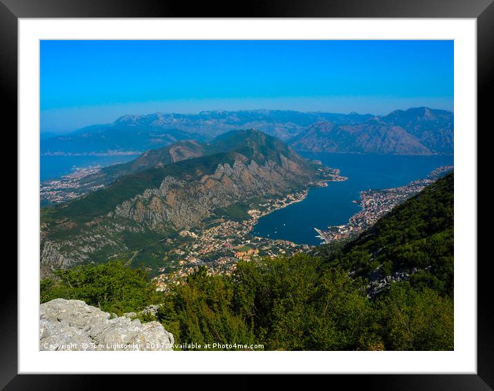 Bay of Kotor in Montenegro Framed Mounted Print by Tom Lightowler