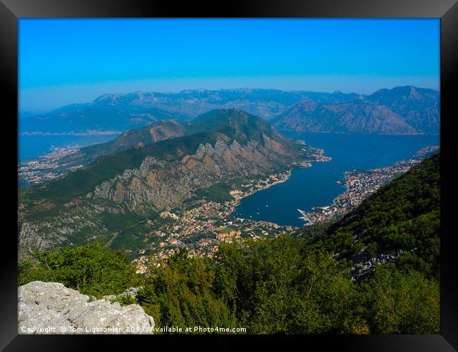 Bay of Kotor in Montenegro Framed Print by Tom Lightowler