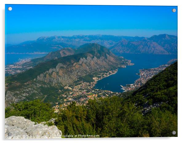 Bay of Kotor in Montenegro Acrylic by Tom Lightowler